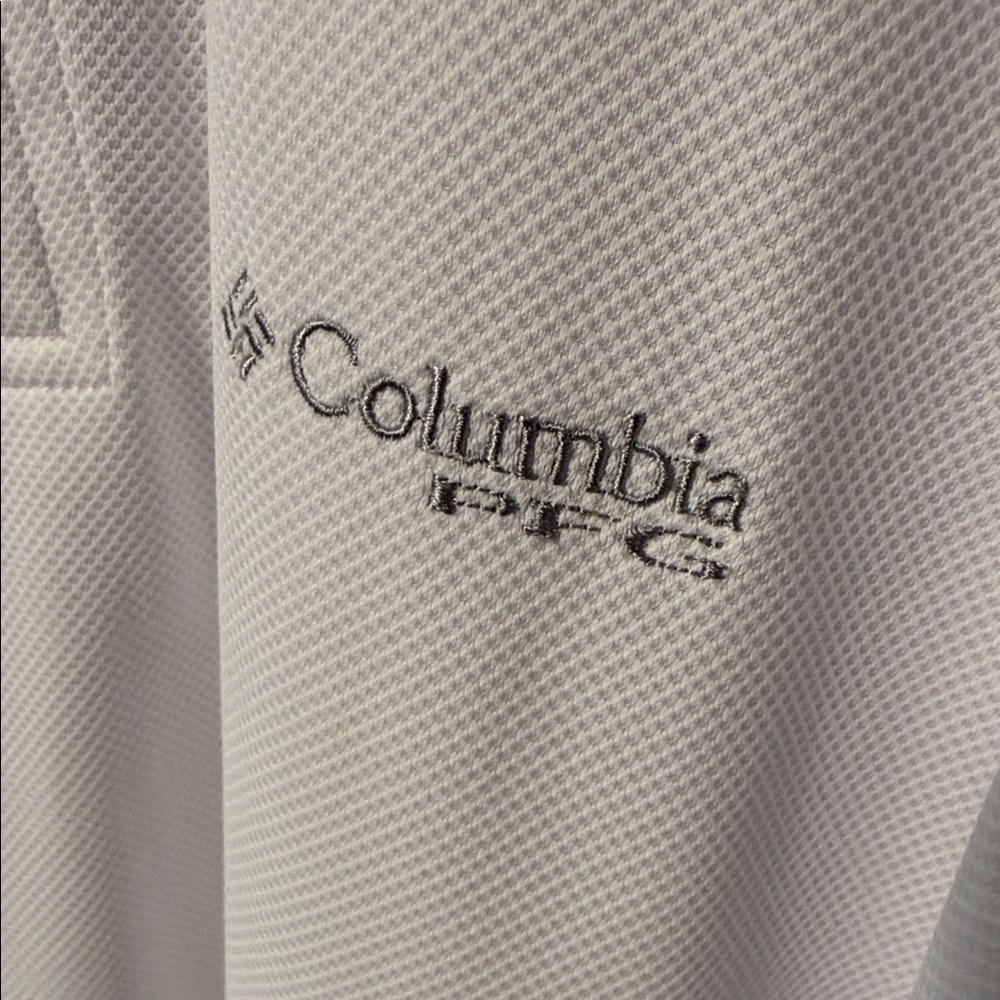 Columbia Men's PFG Perfect Cast Polo Shirt in white 3X - Picture 2 of 8